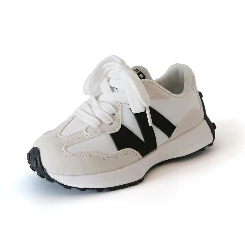 Leather Upper Sneakers Kids Non-Slip